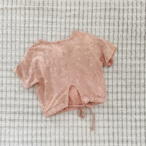 She and Sky Sunbleached Crop Tee - Picture 2 of 3